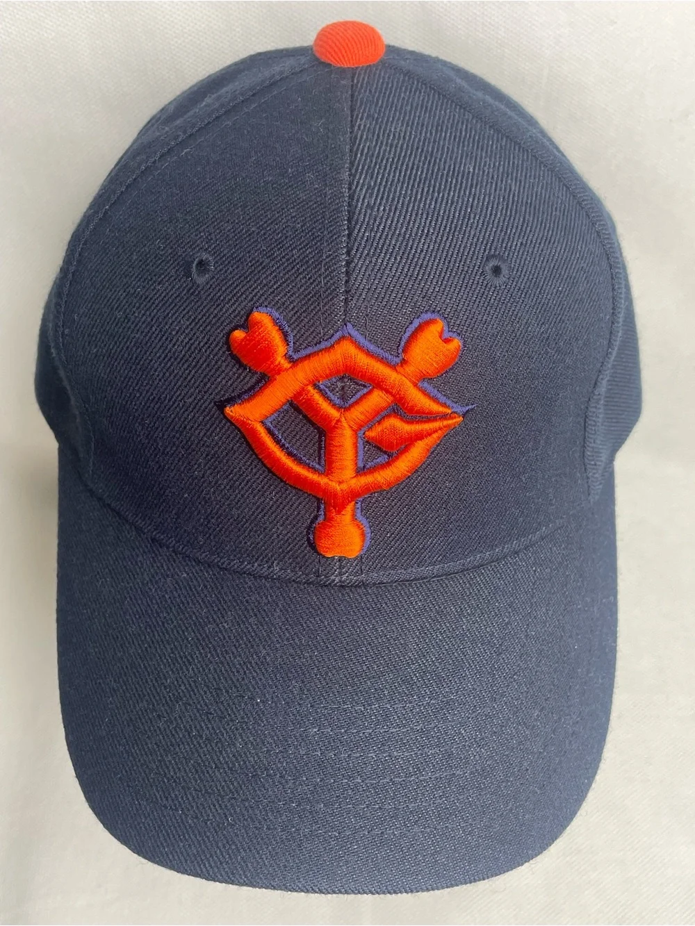 VTG Yomiuri Giants Japanese Baseball Hat Snapback 58 Navy Blue Green Field Co